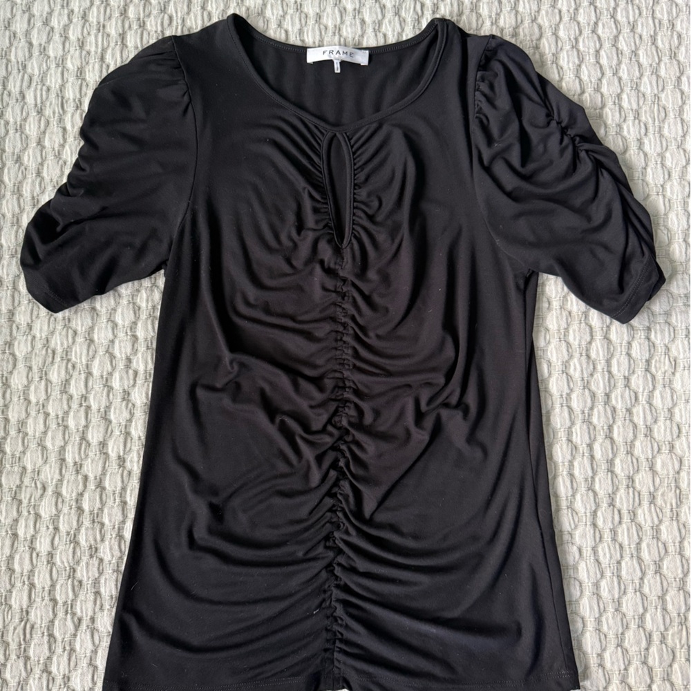 Frame Black Ruched Top - Picture 2 of 5